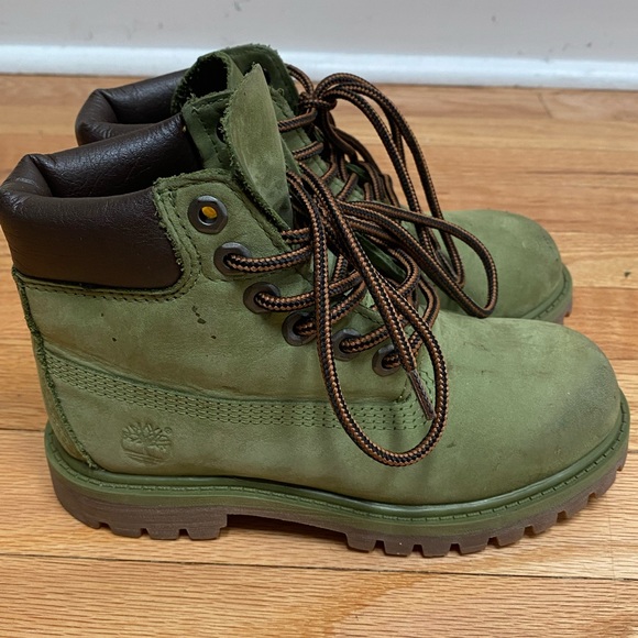 Green Timberland Toddler Boots - Picture 1 of 6